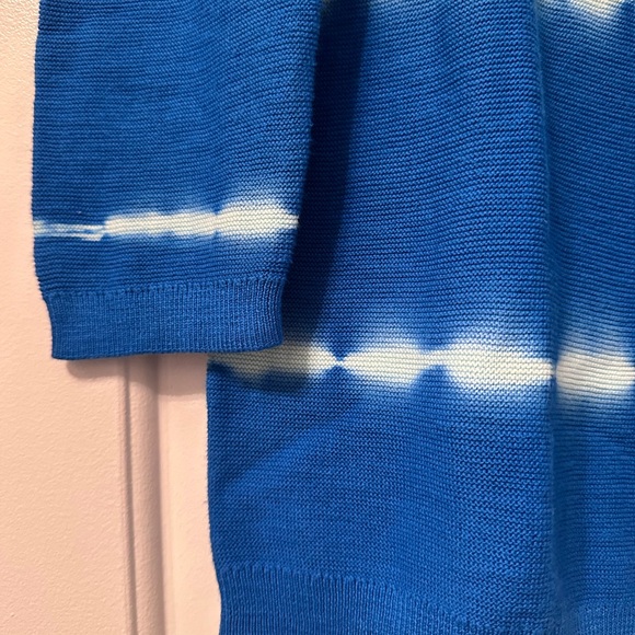 TALBOTS | NWT Women’s Biscayne Cobalt Blue Tie-Dye Sweater Size S - Picture 6 of 7